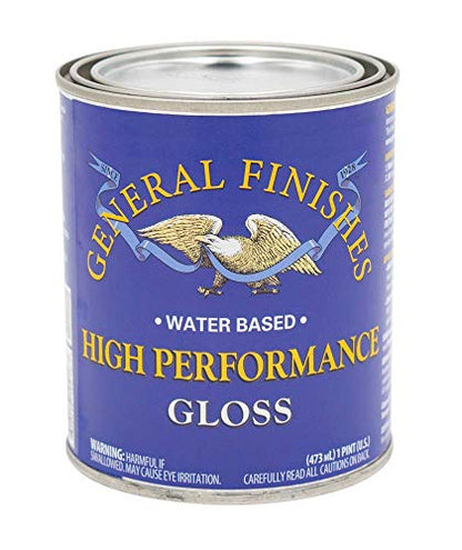 General Finishes High Performance Water Based Topcoat, 1 Pint, Gloss - color: Gloss, size: 1 Pint