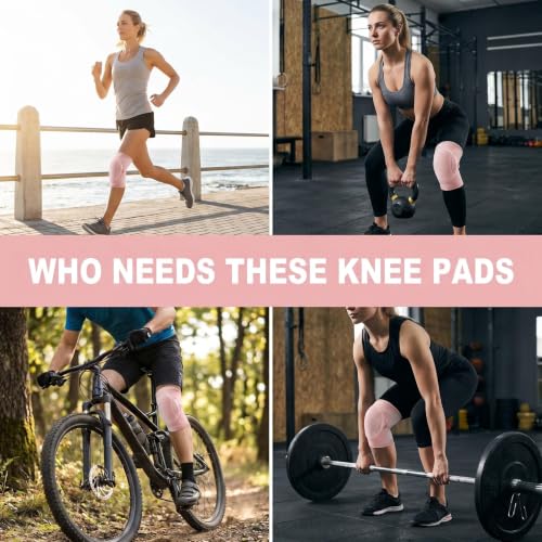 Dance Knee Pads for Women - Knee Sleeve,Kneeling Pad,Silicone Anti-Slip,Soft Fabric,Suit for Dance,Volleyball,Yoga,Fitness