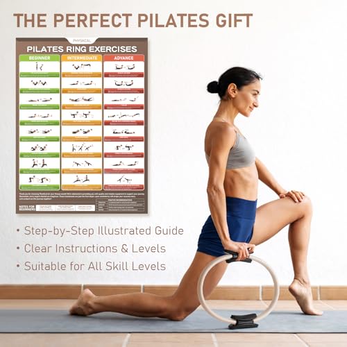 PhysKcal Pilates Ring, 15-Inch Magic Circle with Thick Padded Handle - color: Nude