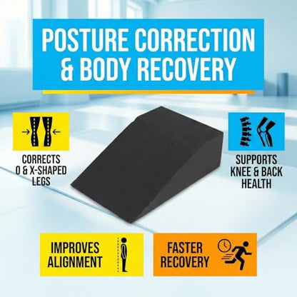 Slant Board for Heel Elevated Squat Weightlifting Calf Stretcher Slant Board for Mobility Balance and Strength Performance Pack of 2