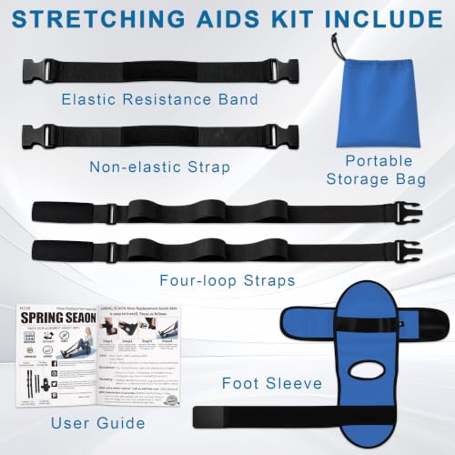 SPRING SEAON Knee Replacement Recovery Aids, Leg Stretcher Strap Kit - color: Blue