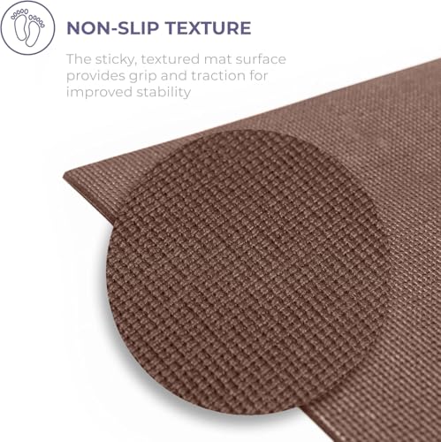 Voyage 5mm Thick Yoga Mat Roll, 50ft x 24in - color: Chocolate