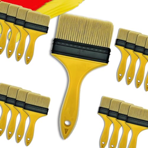 Not Chip Brush, Paint Brushes for Walls 4 inch 14 Pack, S.Chip Brush Never Lose Bristles - Small Package, 100% Plastic, for Paint, Glues, Stains and Completely Recyclable | Paint Brushes for Walls, 100% Plastic, for Paint, Glues, Stains and Single materia