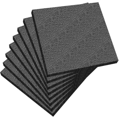 Frienda 8 Pcs Polyethylene Foam Sheet, 12 x 12 x 0.5 Inch Cuttable Packing Foam Pad Cushioning for Tool Box, Cases Craft Shipping Moving and Storage (Black) - color: Black