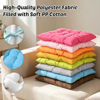 16 Pcs Square Floor Cushions for Classroom 15.7" Large Meditation Cushion Flexible Seating Floor Cushions Floor Pillows for Kids Sitting Pillows for Adults Yoga Living Room Chair Tatami Balcony