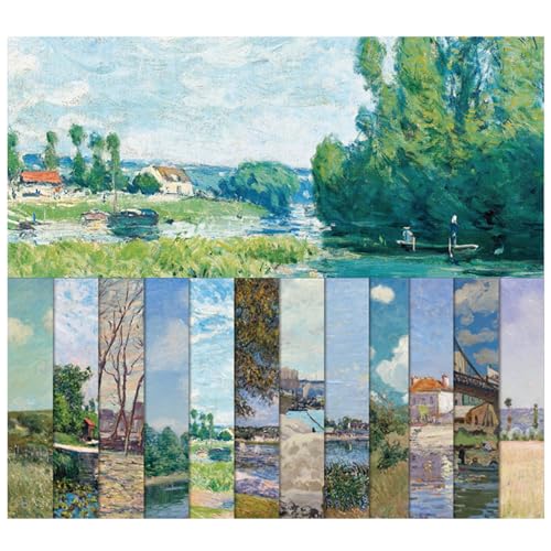 Scrapbook Paper, 24 Sheets 6"×6" 160gsm Single-Sided Patterned Cardstock | Vintage Decopodge Scrapbook Supplies, Junk Journal Decorative Crafts DIY Album Card Making Art Journaling.Famous Paintings - color: 24 sheets-famous paintings