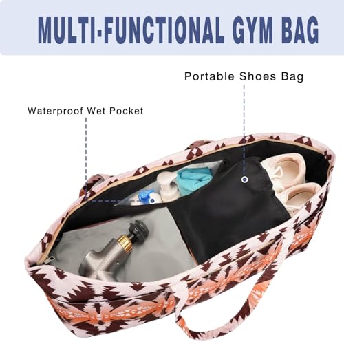 Yoga Mat Bag Yoga Mat Carrier with Shoes Compartment & Wet Pocket Pilates Bag with Zipper Pockets & Yoga Mat Holder Strap Yoga Bags and Carriers Fits All Your Stuff - color: Boho Camel