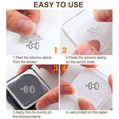 29 Pcs Journal Stamps for Crafting Card Making Supplies Set | 3 Acrylic Clear Stamp Blocks, 6 Clear Silicone Stamps Seals, 20 Craft Ink Pads Calendar Planner Stamp for DIY - style: 29Pcs Planner Clear Stamps