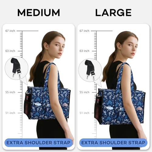 HoogaLife Nurse Bag for Work with Multiple Pockets, Waterproof Tote Organizer for Medical Supplies - color: Steth, size: Large