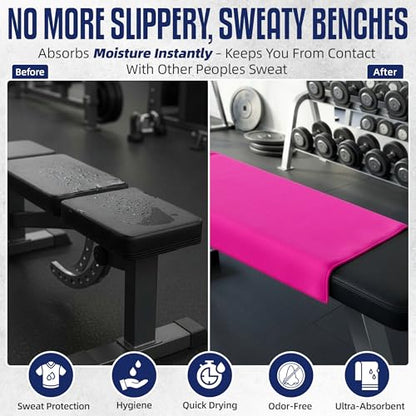 CHEEKY WINX Microfiber Gym Towel – Highly Absorbent Microfiber Sweat Towel, Quick-Dry Lightweight Design, Odour-Resistant Fabric, Matching Carry Bag, Pretty Pink/Blue Back, Regular (90 x 50 cm) - color: Pretty in Pink, size: Regular