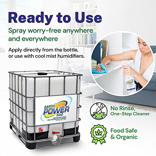 Earth Power Hypochlorous Acid 500 PPM Multipurpose Cleaner – 500 Gallon - style: 500 Gallons