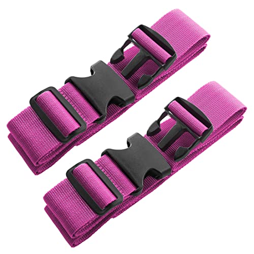 2pcs 74″×2″Luggage Straps for Suitcases,Adjustable Suitcase Straps and Heavy Duty Strap Buckle Packing Straps Travel Accessories,Pink - color: Pink 2PCS