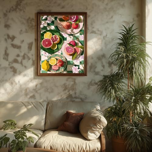 Fruit Paint by Numbers Kit for Adults, Paint by Number for Adults 16x20 in | Food Painting by Numbers for Adults, Acrylic Oil Painting, DIY Crafts for Adults, Ideal Gifts for Home Wall Decor, Frameless - color: Fruit