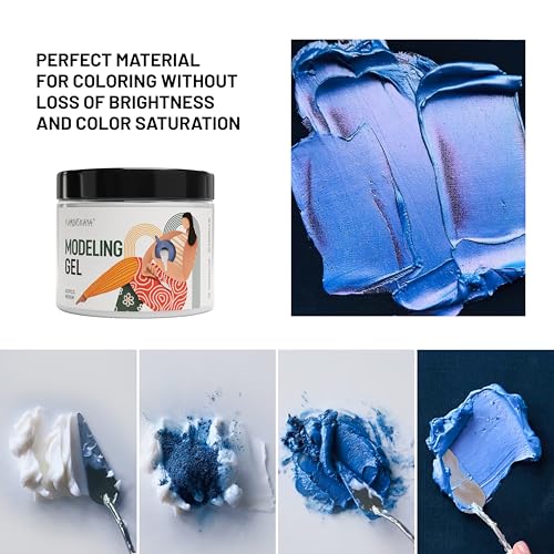 KAMENSKAYA Gel Medium for Acrylic Paint - 16.9 fl oz (500 ml) - color: Transparent Gel, size: 16.9 Fl Oz (Pack of 1)