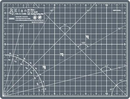 Elan Cutting Mat A4 Gray, Self Healing Cutting Mat 9x12 Inch, 5-Ply Craft Board Gray, Hobby Board for Crafts 9x12 Inch