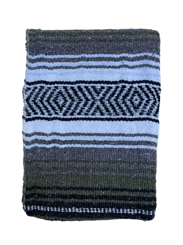 Authentic Mexican Falsa Blanket Perfect for Yoga,Beach, Camping,Picnic, Car seat Cover, Home Throw Decor(Pastel Green) - color: Pastel Green