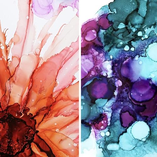 Pixiss Purple Alcohol Ink Set - 5 Shades of Highly Saturated Alcohol Ink for Epoxy Resin Supplies, Yupo Paper, Tumblers, Coasters - Resin Colorant for Epoxy Resin and Resin Art Supplies - color: Purples