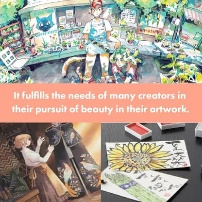 Kuretake GANSAI TAMBI Watercolor Paint Set 100 Colors with Wooden Box, Professional-quality art supplies for artists adult painting Non-Toxic, Made in Japan - style: 100 Colors