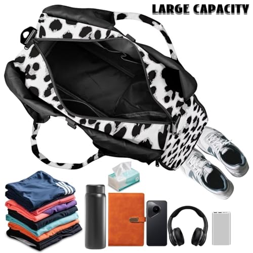 Snow Leopard Print Gym Bag for Women Yoga Mat Bag with Yoga Mat Holder Sports Duffel Bags with Adjustable Strap, Cheetah Print Sports Bags Double Zipper - color: Snow Leopard Print