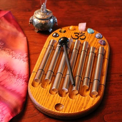 Woodstock Wind Chimes for Meditation, Yoga, Awareness, Relaxation, Metaphysical 11" Zenergy Chakra Chime Gifts (CC7Z)