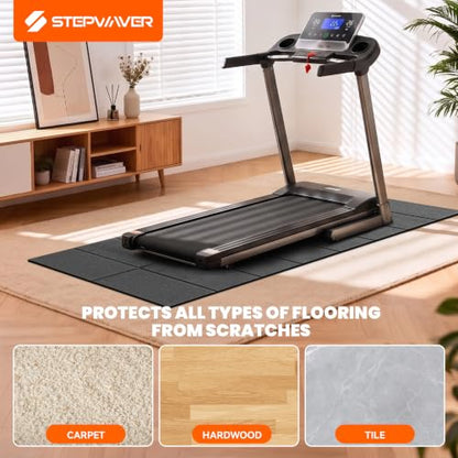 Stepwaver Walking Pad Mat, 71"x32", Treadmill Mat for Hardwood Floors | High Density, 1/4 Thickness, Foldable, Floor Protection for Bike, Elliptical, Treadmill, Walking Pad - size: 71"L x 32"W x 0.3"Th