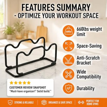 2 IN 1 Dumbbell Rack/Barbell Rack Holder, Solid Steel Make Strength training Dumbbell Rack,660LB Capacity, Universal Dumbbell Storage Stand/Storage Racks,Stand Weight Lifting Dumbbell