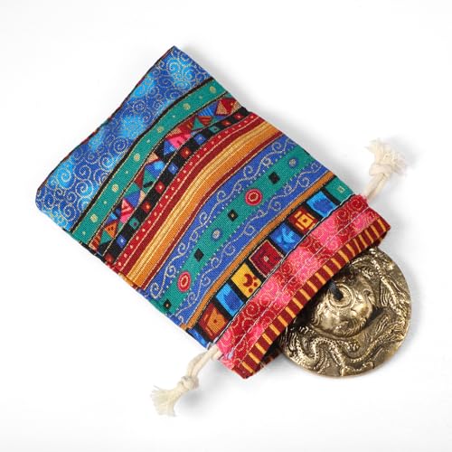 Boao Tingsha Meditation Bell with Bag,2 Dragons with Bell Embossed - color: 2 Dragons with Bell Embossed