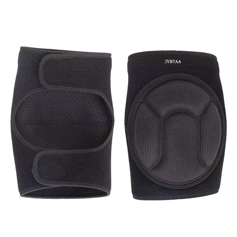 Plus Size Knee Pads with Soft Foam for Men Women, Adjustable, Black, 1 Pair - color: Black, size: X-Large
