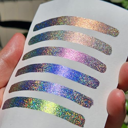 IUILE Handmade Watercolor Paints - Perfection Dot Card (6 colors). Color Shift, Metallic, Shiny, Shimmer - color: Perfection Dot