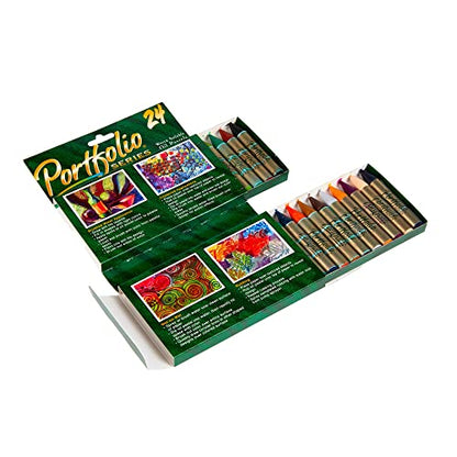 Crayola Portfolio Series Oil Pastels, Water Soluble, 24 Count, Colors May Vary - size: 1 Count (Pack of 1), style: 24 Count