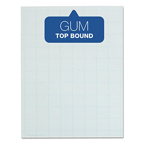 TOPS Cross-Section Pads, 8-1/2" x 11", Glue Top, Graph Rule (10 x 10), 50 Sheets (35101) - size: 10 Squares/Inch 50 Sheets