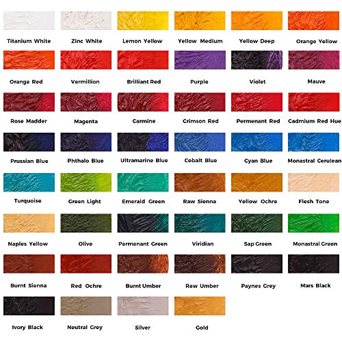 Mont Marte Oil Paint Premium, 3.4 US fl.oz (100ml) Tube, Flesh Tone, Heavy Body Paint, Artist Quality, Good Coverage, Excellent Tinting Strength, Ideal for Painting Canvas - color: Flesh Tone, size: 3.4 Fl Oz (Pack of 1)