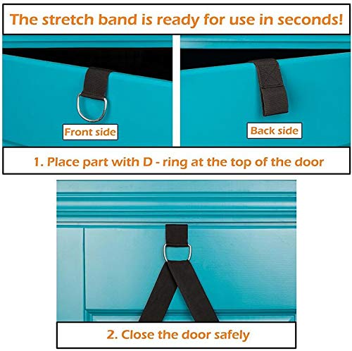 Leg Stretch Band - To Improve Leg Stretching - Easy Install on Door - Perfect Home Equipment For Ballet, Dance And Gymnastic Exercise Flexibility Stretching Strap Foot Stretcher Bands - color: black