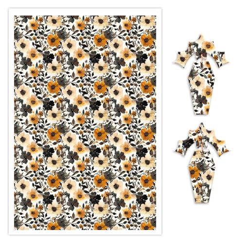 10 Pcs Halloween Transfer Paper for Polymer Clay, Vintage Floral Water Transfer Sheet for Polymer Clay, Water Soluble Clay Stickers for Soft Ceramic Earrings Jewelry Making DIY Projects 5.8X3.9 in - color: Vintage Floral