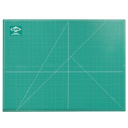 ALVIN GBM Self-Healing Cutting Mat 36 x 48 inch | Double-Sided Green/Black | 5-Layer Gridded Surface for Arts, Crafts and Sewing - Model GBM3648 - size: 48"L x 36"W