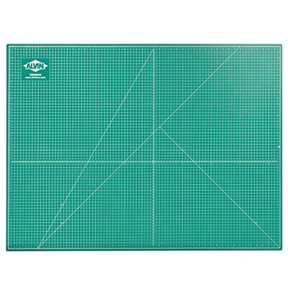 ALVIN GBM Self-Healing Cutting Mat 36 x 48 inch | Double-Sided Green/Black | 5-Layer Gridded Surface for Arts, Crafts and Sewing - Model GBM3648 - size: 48"L x 36"W