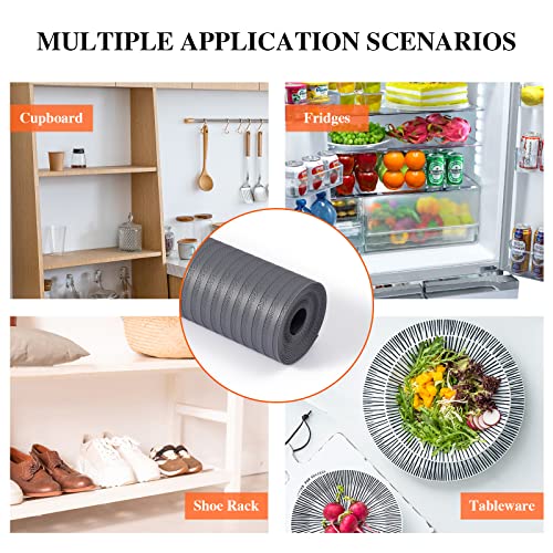 Mcrbeay Shelf Liner Non Adhesive, Washable Cabinet Liners for Shelves - color: Dark Gray, size: 10"W x 360"L