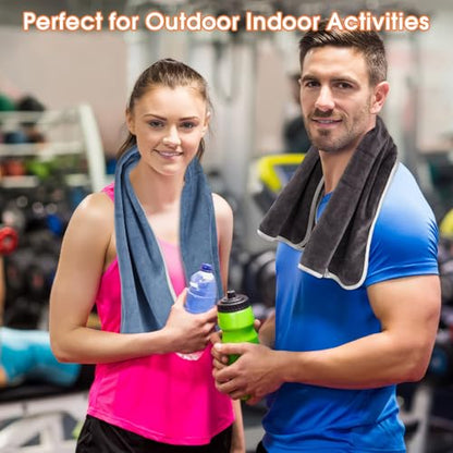 Hoiny 3 Pack Microfiber Gym Towels, Super Soft, Quick Drying, 14.2" x 30"