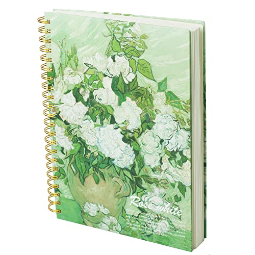 Van Gogh Mixed Media A4 Sketch Book, Spiral Bound Sketch Pad, 1 Pack 60Sheets (98lb/160gsm), Acid Free Art Sketchbook Sketching Drawing Painting Thick Paper for Kids Adults Beginners Artists - color: Roses A4