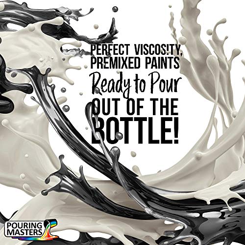 Pouring Masters Steel Gray Ready to Pour Acrylic Pouring Paint - Premium 8-Ounce Pre-Mixed Fluid Acrylic Paint - Fluid Art Supplies for Canvas, Wood, Paper, Tile & Rocks | Premium, Pre-Mixed Fluid Acrylic Paint - Fluid Art Supplies for Canvas, Wood, Paper