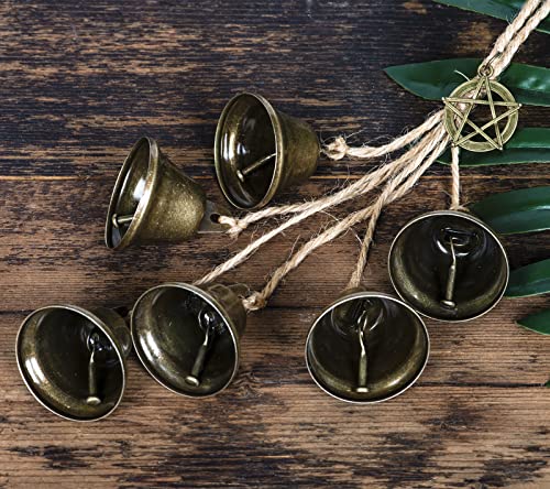 2 Pieces Witch Bells Protection for Door Knob Hanger Wind Chimes Witchy Things Clear Negative Energy Witch Bells Set Witchcraft Supplies (2pcs Classic Style)
