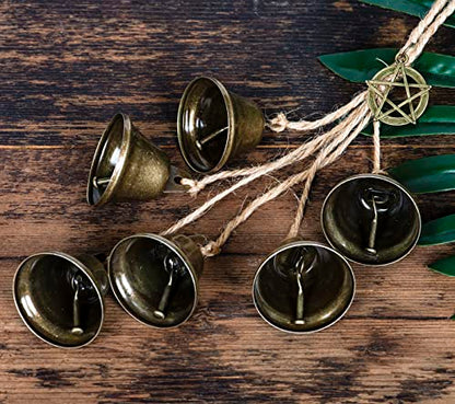 2 Pieces Witch Bells Protection for Door Knob Hanger Wind Chimes Witchy Things Clear Negative Energy Witch Bells Set Witchcraft Supplies (2pcs Classic Style)