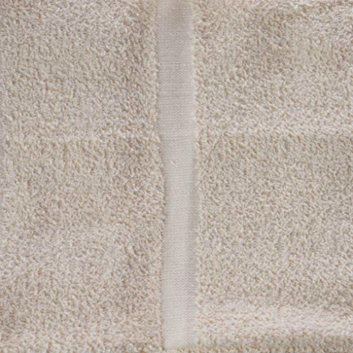 SIMPLI-Magic Cotton Hand Towels 16"x27" (12 Pack) – Soft Towels for Bathroom, Kitchen, Salon & Gym (Beige) - color: Beige, size: 16 in x 27 in