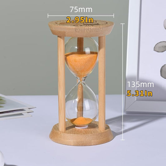 Sand Timers, Hourglass Sand Timers 15Min, Wooden Sandglass Timer for Toothbrush Timer Games Classroom Home Office Cooking(Orange+15Min) - color: Orange, size: 15Min