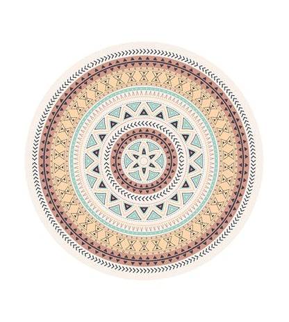 nuveti Large Meditation Mat Non Slip Round Yoga Mat Natural Rubber with Sueded Surface Exercise Mat Perfect for Meditating, Stretching, Yoga（140CM X 3.5MM Thick) - color: MoLuoGeYouJing