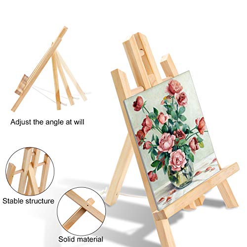 144 PCS Professional Painting Set, 12 PCS Wood Easels,12 Pack 120 Brushes | with Nylon Brush Head and 12 PCS Palettes, Painting Supplies kit for Kids & Adults Party - style: 144Pcs(12 Sets)