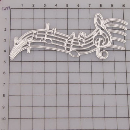 Cutting Dies Music Dies Handmade DIY Paper Art Cards Album Decoration Stencils Template Embossing for Card Scrapbooking Craft (Musical Notes) - style: Music Score