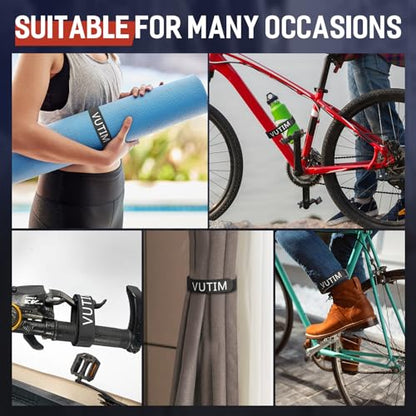 4PCS Bike Rack Strap, Bike Rack Accessory,Adjustable Wheel Securing Straps, Non-Slip Fixed Bike Wheel, Suitable for Camping Equipment, Yoga Mats, Binding Sport Bottle Bicycles, Curtains