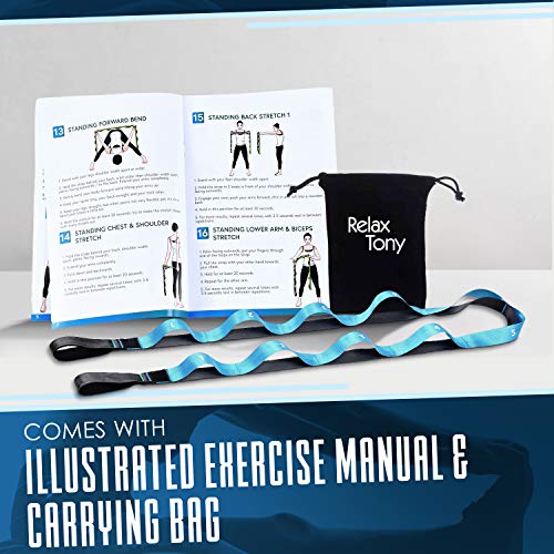 Yoga Stretching Strap - 12 Loop Non-Elastic Band