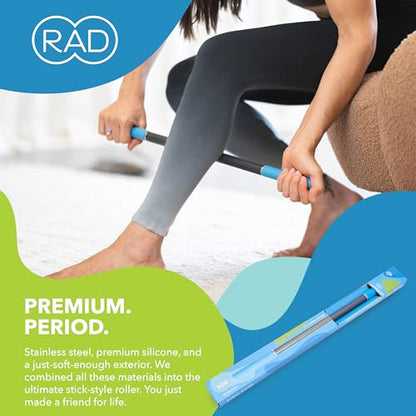 RAD Rod – Deep Tissue Massage Roller Stick – Myofascial Release Tool for Legs, Back, Neck, Arms & Shoulders – Muscle Roller for Mobility & Recovery - style: Rod